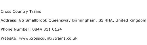 Cross Country Trains Address Contact Number