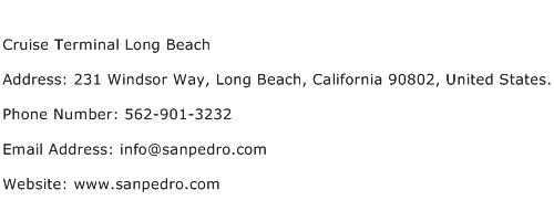 Cruise Terminal Long Beach Address Contact Number
