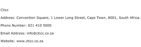 Cticc Address Contact Number