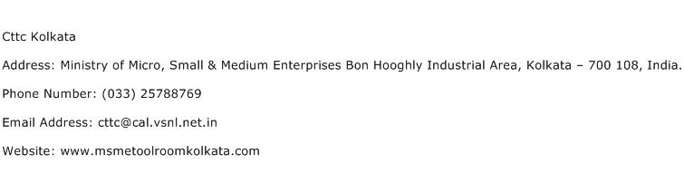 Cttc Kolkata Address Contact Number