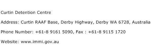 Curtin Detention Centre Address Contact Number