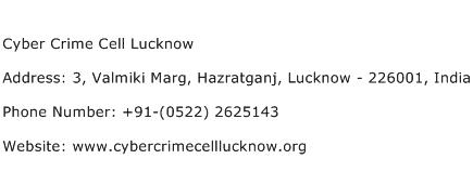 Cyber Crime Cell Lucknow Address Contact Number