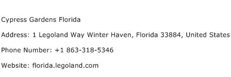 Cypress Gardens Florida Address Contact Number