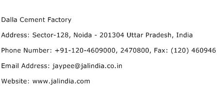 Dalla Cement Factory Address Contact Number