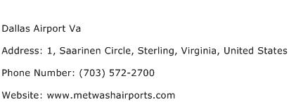 Dallas Airport Va Address Contact Number