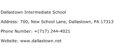 Dallastown Intermediate School Address Contact Number