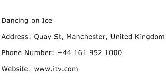 Dancing on Ice Address Contact Number