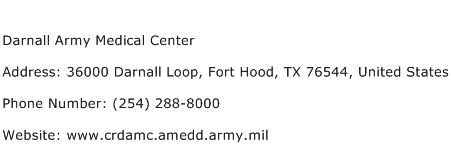 Darnall Army Medical Center Address Contact Number