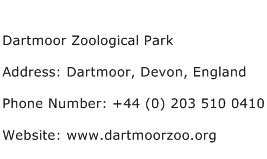 Dartmoor Zoological Park Address Contact Number