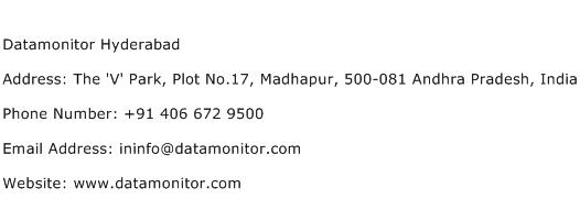 Datamonitor Hyderabad Address Contact Number