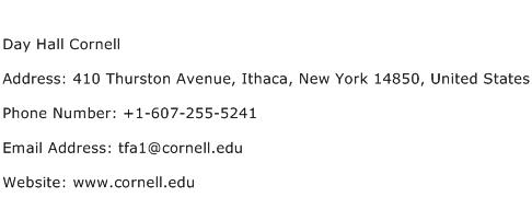 Day Hall Cornell Address Contact Number