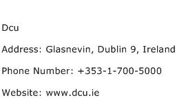 Dcu Address Contact Number