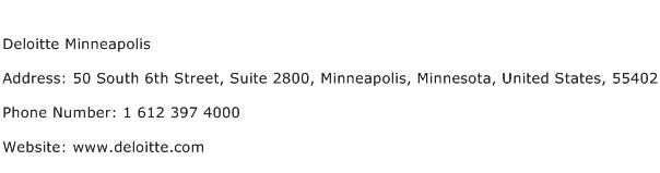 Deloitte Minneapolis Address Contact Number