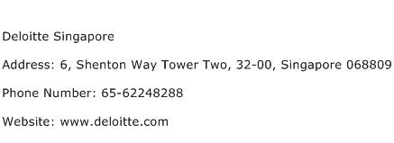 Deloitte Singapore Address Contact Number
