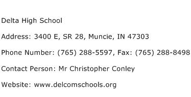 Delta High School Address Contact Number