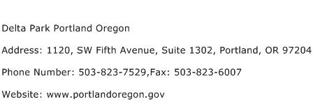 Delta Park Portland Oregon Address Contact Number