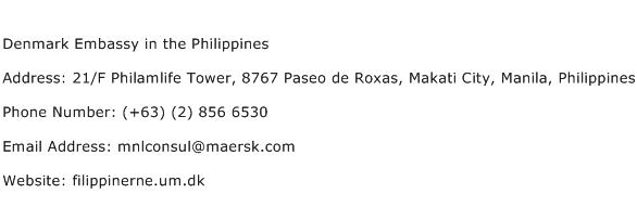 Denmark Embassy in the Philippines Address Contact Number