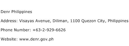 Denr Philippines Address Contact Number