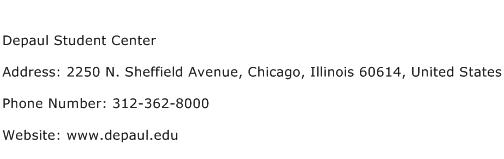 Depaul Student Center Address Contact Number