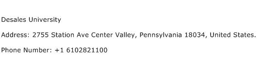Desales University Address Contact Number