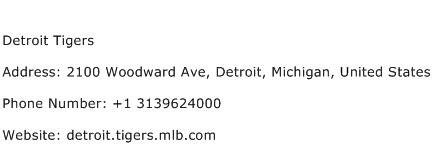 Detroit Tigers Address Contact Number