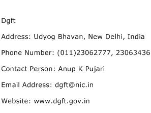Dgft Address Contact Number