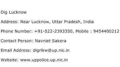 Dig Lucknow Address Contact Number