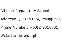 Diliman Preparatory School Address Contact Number