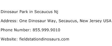 Dinosaur Park in Secaucus Nj Address Contact Number