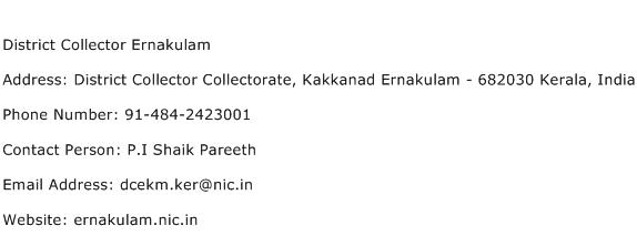 District Collector Ernakulam Address Contact Number