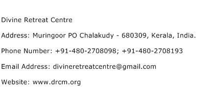Divine Retreat Centre Address Contact Number