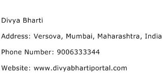 Divya Bharti Address Contact Number