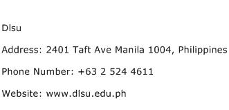 Dlsu Address Contact Number