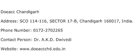 Doeacc Chandigarh Address Contact Number