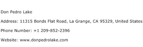 Don Pedro Lake Address Contact Number