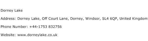 Dorney Lake Address Contact Number