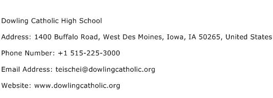 Dowling Catholic High School Address Contact Number