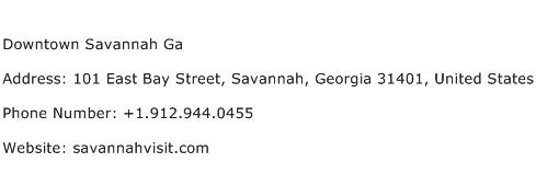 Downtown Savannah Ga Address Contact Number