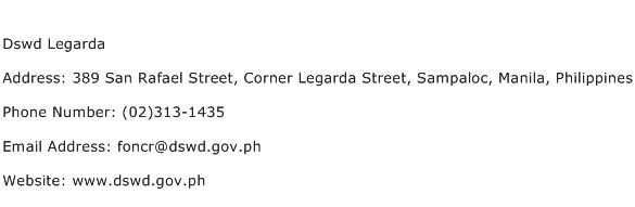 Dswd Legarda Address Contact Number