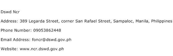 Dswd Ncr Address Contact Number