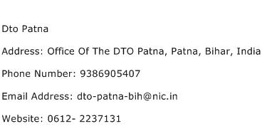 Dto Patna Address Contact Number