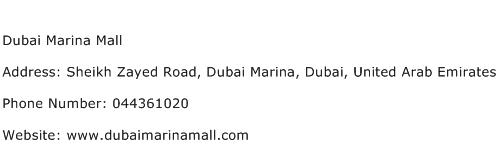 Dubai Marina Mall Address Contact Number