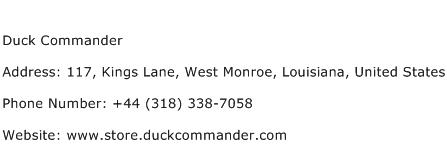 Duck Commander Address Contact Number
