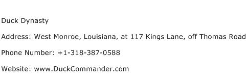 Duck Dynasty Address Contact Number