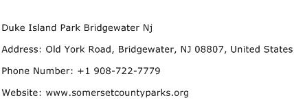 Duke Island Park Bridgewater Nj Address Contact Number