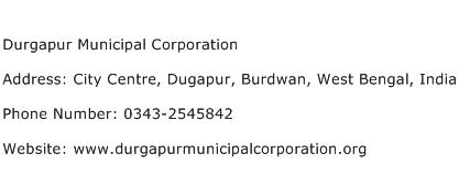 Durgapur Municipal Corporation Address Contact Number