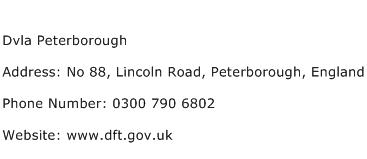 Dvla Peterborough Address Contact Number