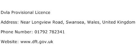 Dvla Provisional Licence Address Contact Number