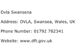 Dvla Swansena Address Contact Number