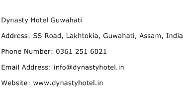 Dynasty Hotel Guwahati Address Contact Number